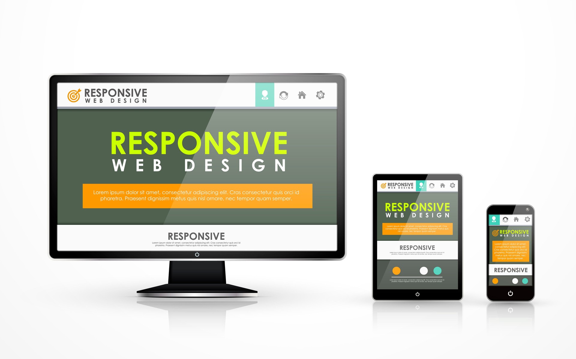 responsive web design in different devices