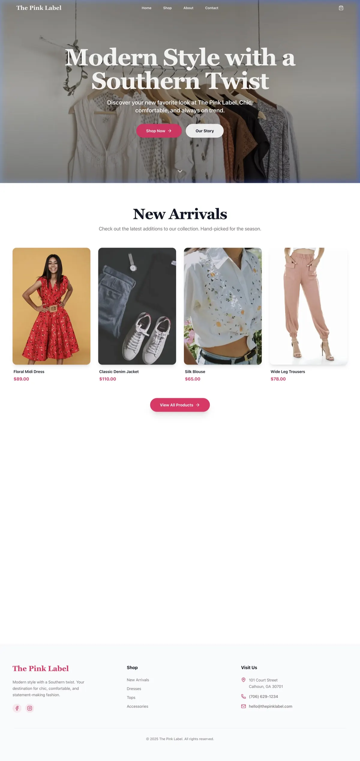 The Pink Label website